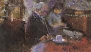 Edvard Munch Near the coffee table painting